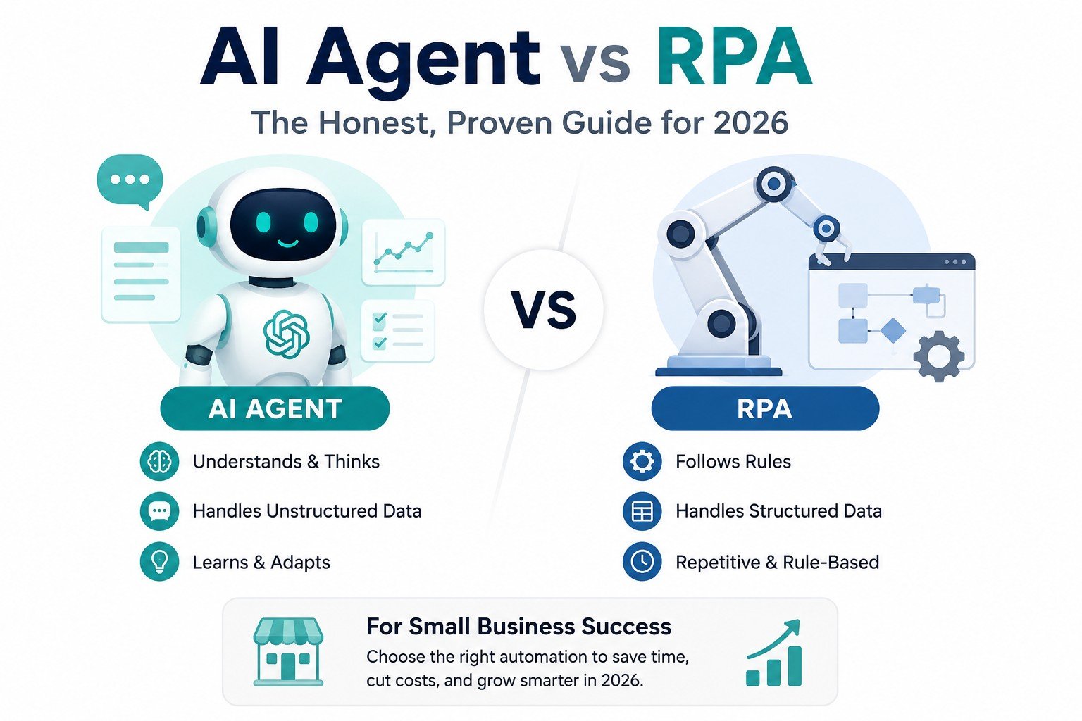 AI agent vs RPA small business comparison