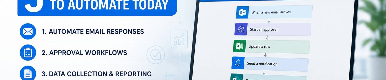 Power Automate business processes workflow diagram for small business automation